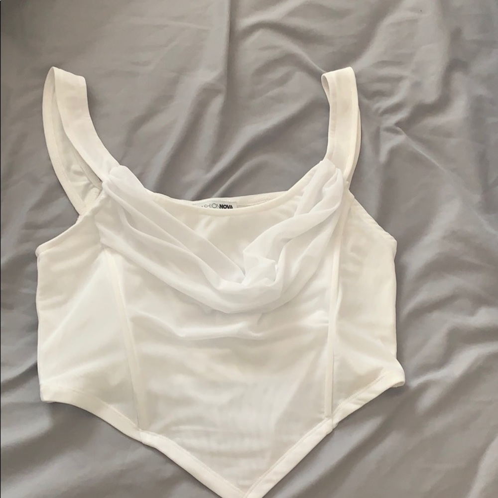 White Corset Style Top Fashion Nova